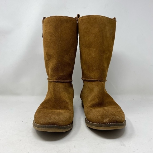 Fat Face Boots Women’s 39 Brown Suede Maine Wool Fleece Made in Portugal US8 - Picture 3 of 8